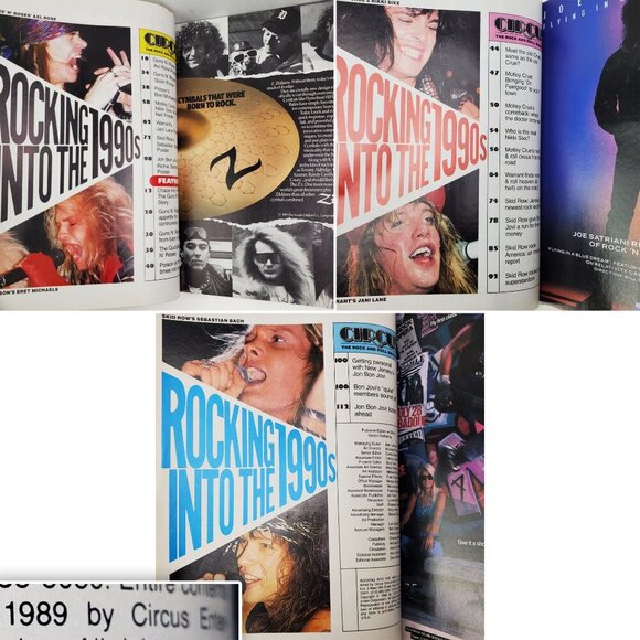 Circus Magazine Rocking Into 1990s VTG Guns n Roses Skid Row Bon Jovi '89 Unread - Picture 3 of 11
